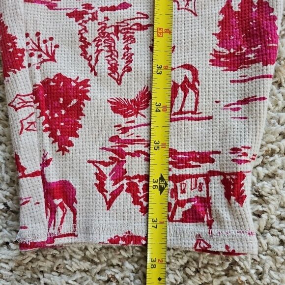 Sleep By Cacique Womens Red Christmas Toile Thermal Pajama Lounge Pants 22 / 24 - Picture 9 of 10